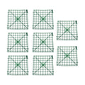 8 PCS Green Plastic Flower Arranging Grid, 9.84×9.84 Inch
