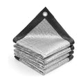 LOVE STORY 99% 10x20FT Aluminum Shade Cloth Reflective Sun Shade Cover Silver Tarp with Grommets for Car Garden Patio