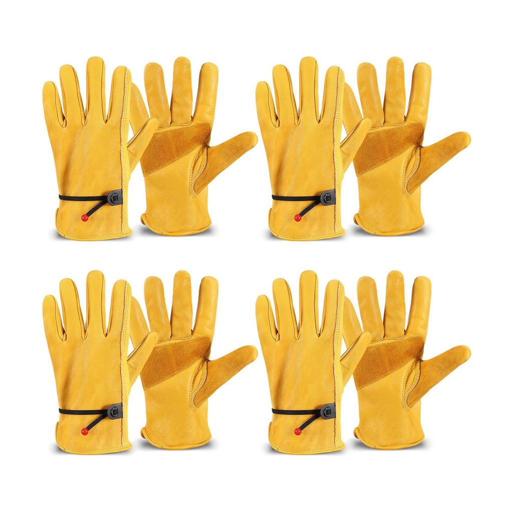 Tarpop Men's Large Cowhide Leather Work Gloves