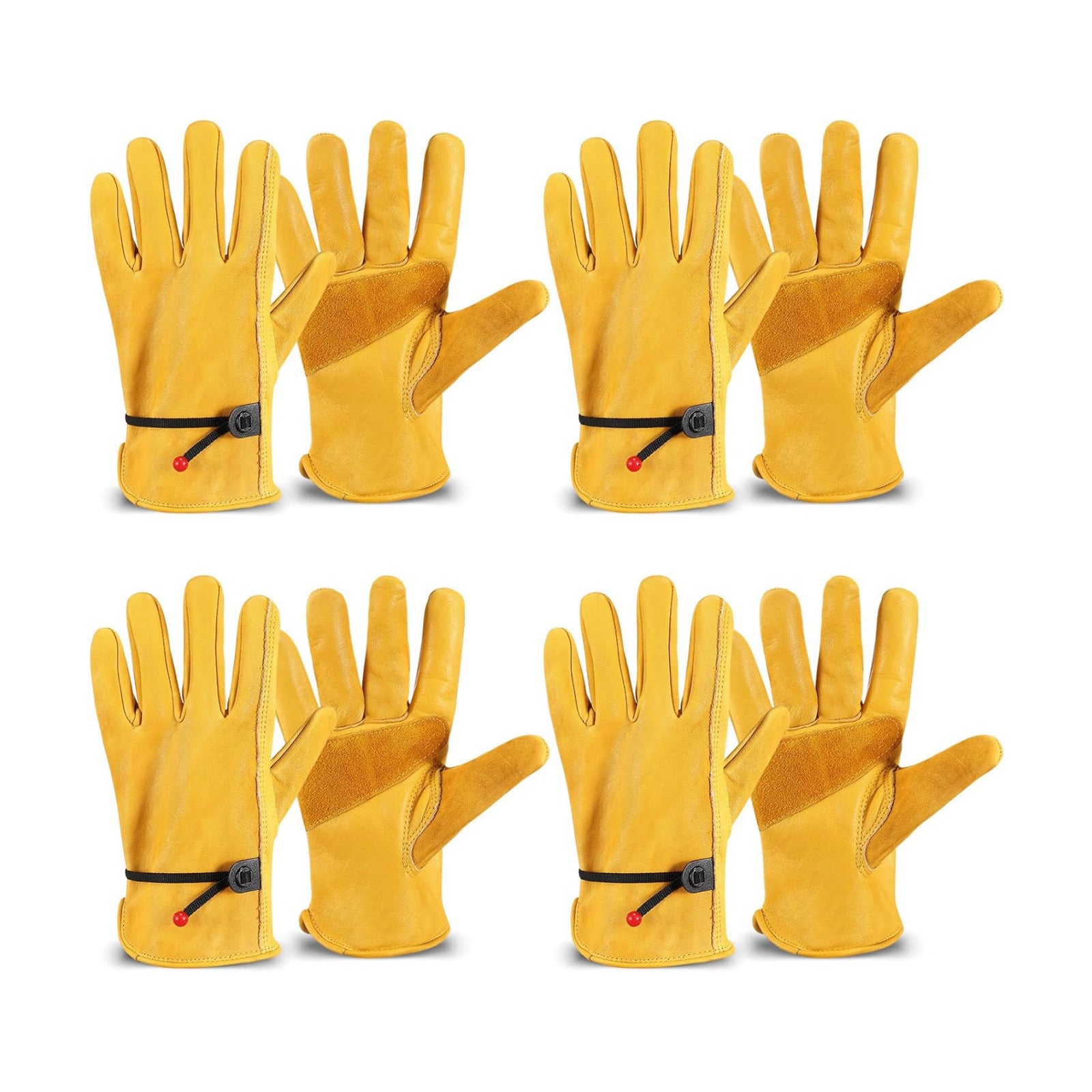 Tarpop Men's Large Cowhide Leather Work Gloves