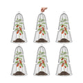 SPECILITE 6 Pack 14"×14"×20" Garden Cloches for Plants with 3 Split Design | Rustproof, with Ground Stakes, Sturdy