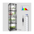 Indoor Greenhouse with Grow Lights, 11.8x15.7x59 | 5000K Full Spectrum, Mini Cabinet, 4 Pack Grow Lights (36W), Auto