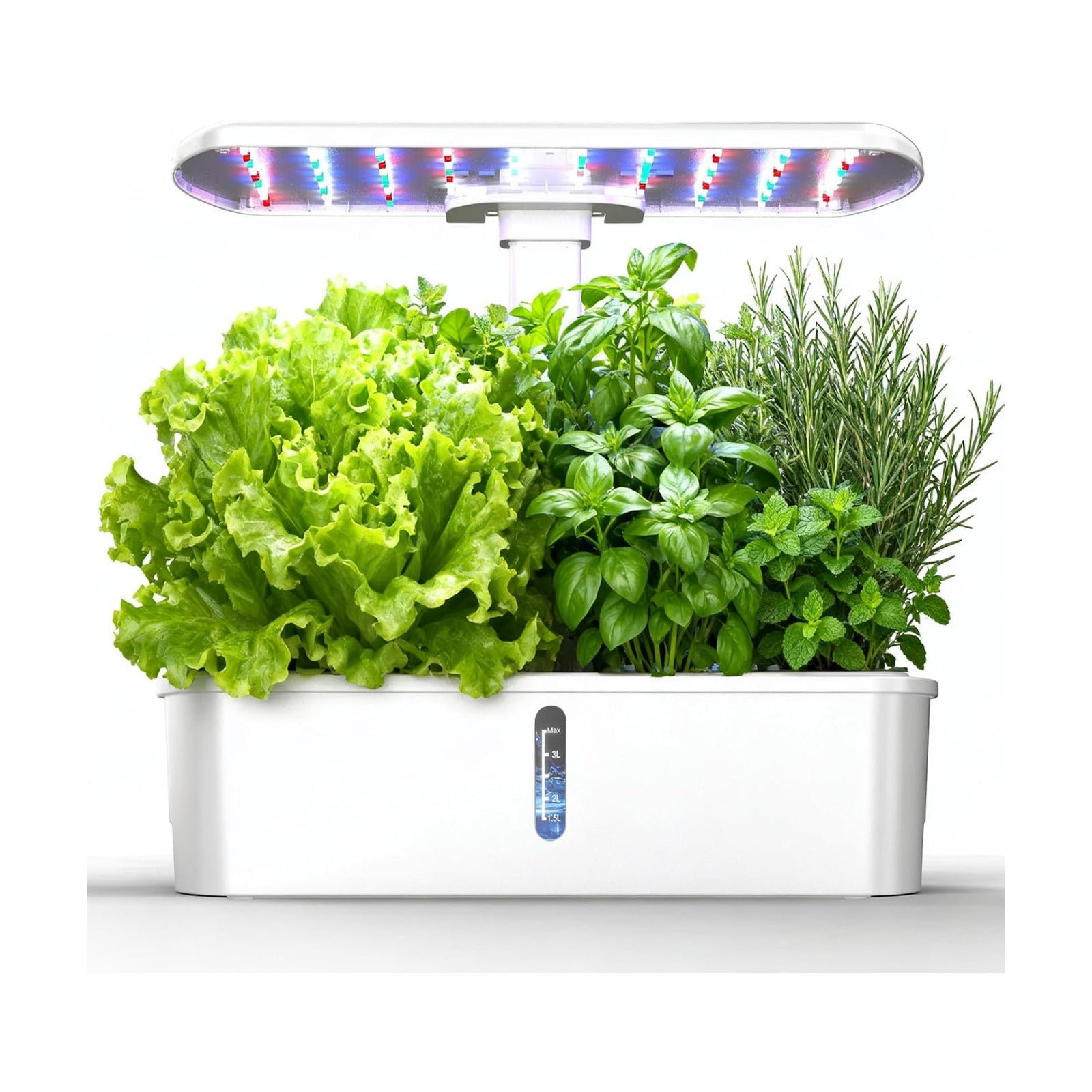 Smart Hydroponics Growing System Kit,12 Pods Indoor Herb Garden with 24W LED Grow Light Planting Adjustable Height Up