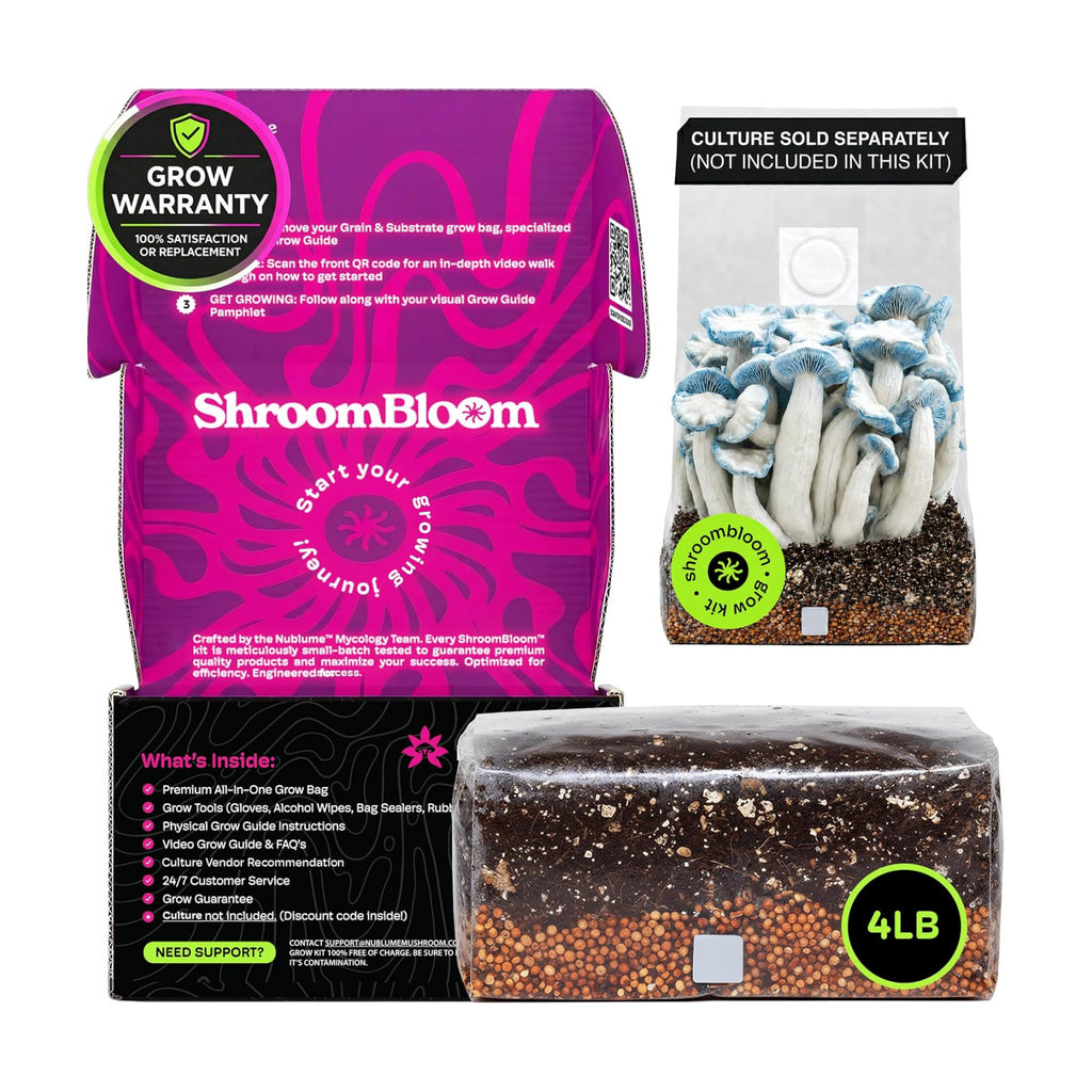 Mushroom Grow Kit – All-in-One 4LB Grow Bag with Self-Healing Port – Fast-Colonizing Universal Substrate for Any