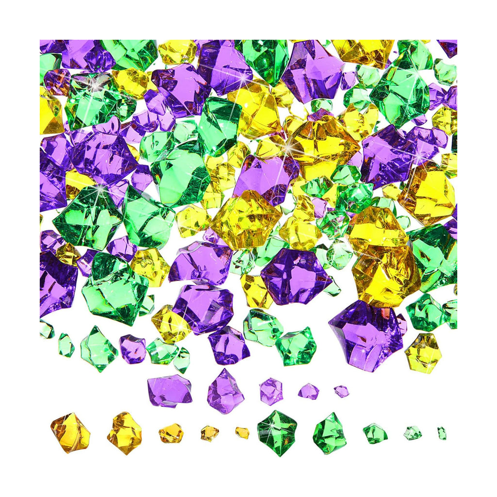 Syhood 570 Pcs Yellow, Green and Purple Acrylic Gems Plastic Crystals