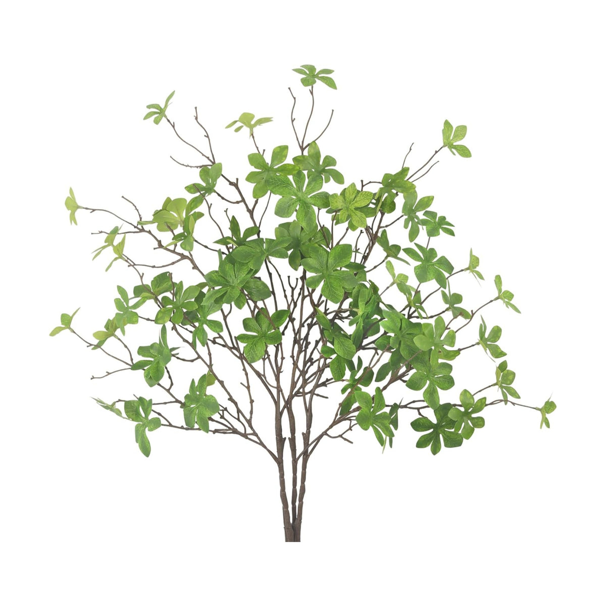 CISDUEO 4 Pcs Artificial Fall Leaves Stem Plants Fall Floral Stems Fake Leaves Silk Faux Fall Greenery Branches Green with Long Stem for Vases Farmhouse Thanksgiving Autumn Centerpiece Halloween Decor