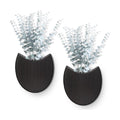 2 Pack Wood Wall Planters with Artificial Plants Farmhouse Boho Wall Decor Pocket Vases for Kitchen Office Living Room