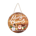 Merry Christmas Santa Claus, Elk, Snowman Decor, Christmas Sign for Front Door Porch Home Xmas Holiday Hanging Sign Decorations Farmhouse Tree Christma Wooden Wall Sign