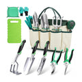 10PCS Heavy-Duty Garden Tools Set for Beginners - Rust-Proof Aluminum Garden Kit with Soil Tester, Repotting Mat &