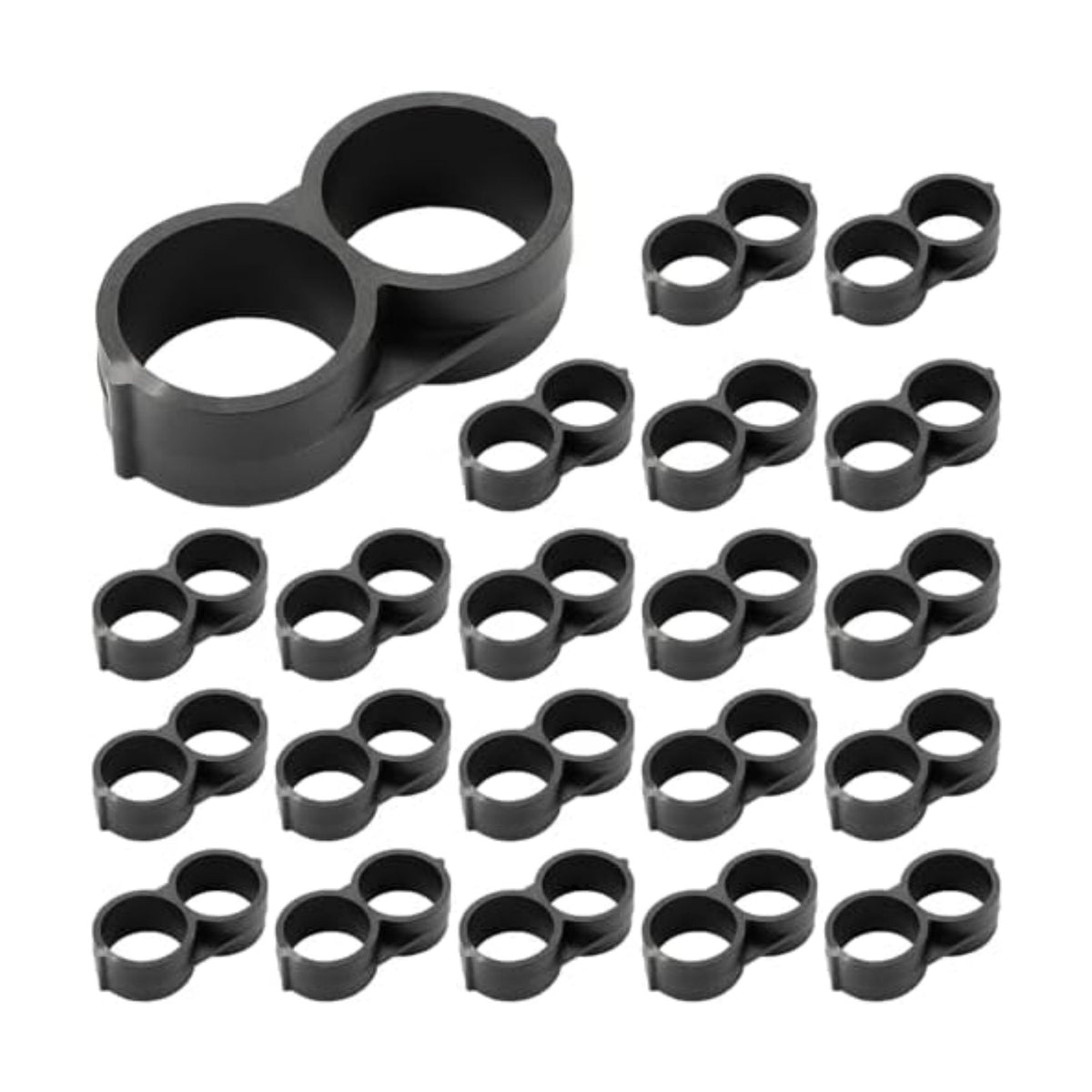 RedChili 20 Pack 1/2" Drip Tubing End Clamp Fitting, End Closure In a Figure 8 Design End Cap Plug Parts Fits 1/2" 17mm Drip Tubing for Garden Lawn Irrigation System