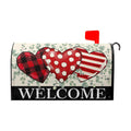 Happy Valentine's Day Love Mailbox Covers Magnetic Love Heart Welcome Mailbox Cover Standard Size 21" X 25.5" Inch Valentines Day Holiday Wrap Post Letter Box Decorative for Outdoor Home Garden Yard
