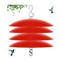 12" Bird Feeder Rain Guard, Hummingbird Feeder Shade Dome Cover, Hanging Squirrel Baffle for Bird Feeder Pole (Red), 4 Pack