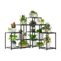 Bamworld Corner Plant Stand Indoor Metal Plant Shelf 5-Tier