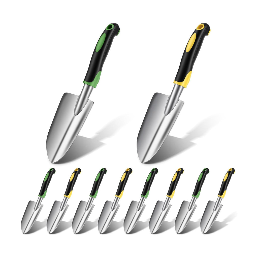 PercyEffie10 Pcs Garden Trowel Bulk, Heavy Duty Shovels Garden Tool, Small Shovel for Digging Metal Hand Trowel Spade