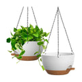 UOUZ 13 Inch 2 Pack Large Self Watering Hanging Planters for Indoor Outdoor Plants, Hanging Plant Pots with Removable