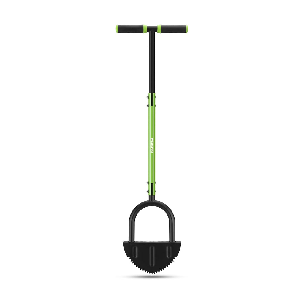 WORKPRO 40-Inch Edger Lawn Tool, Half Moon Saw Tooth Lawn Edger | Half Moon Saw-Tooth Steel Blade, Wide Footplate