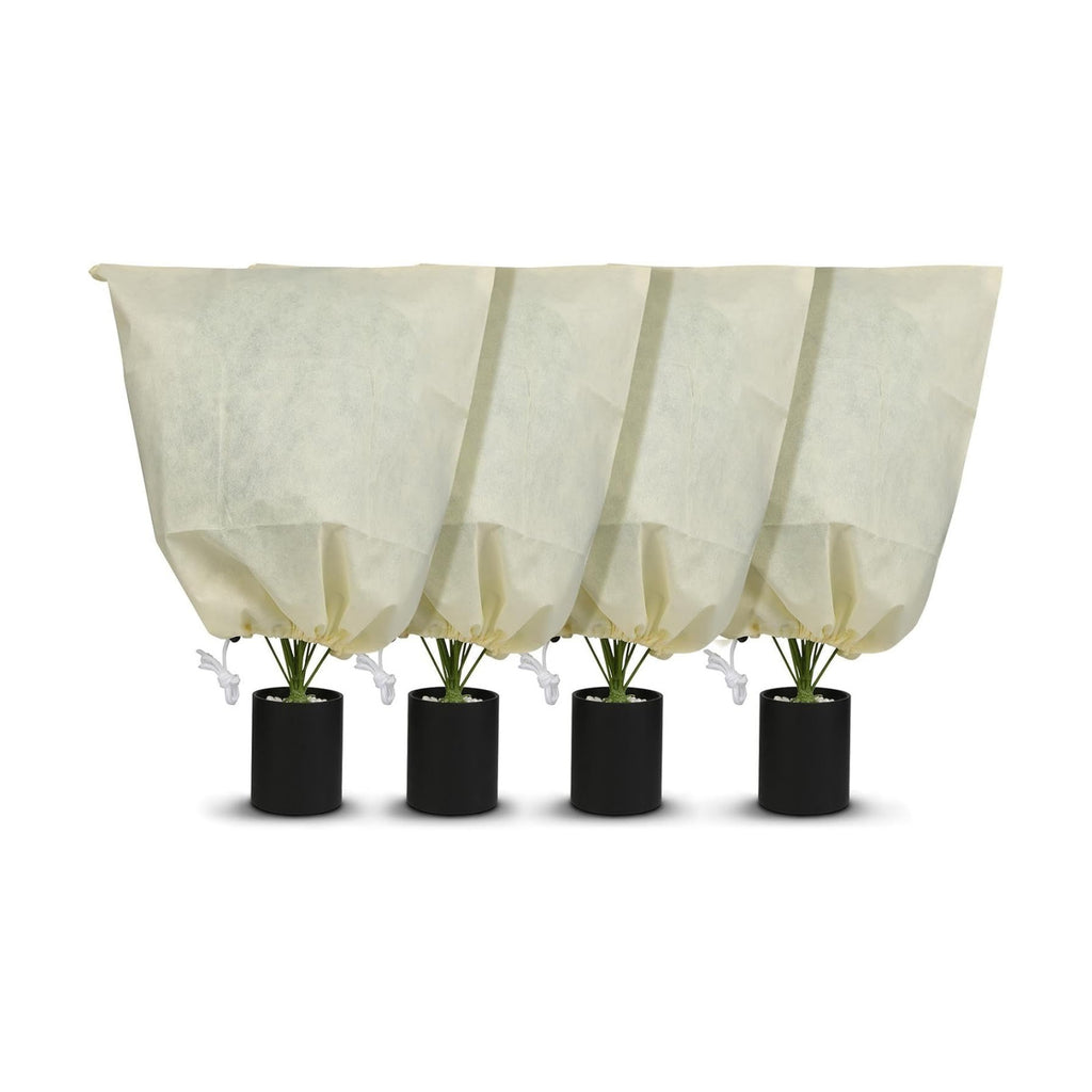 MIXC Plant Covers Freeze Protection, 23.6''×23.6'' Winter Cold Weather Frost Blankets Shrub Jacket with Drawstring