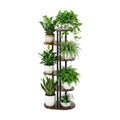 Tiered Plant Stand Indoor, Tall 6 Tier 7 Potted Wooden Plant Shelf for Multiple Flower Plants, Multi Corner Metal Plant