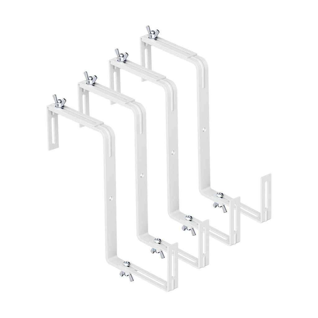 Adjustable Planter Box Brackets,Enhanced Bottom Support,Universal Outdoor Hanging Brackets,Flower Box Brackets for