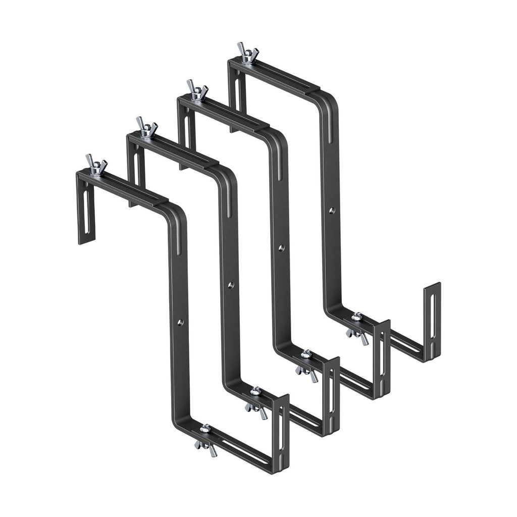 Adjustable Planter Box Brackets,Enhanced Bottom Support,Universal Outdoor Hanging Brackets,Flower Box Brackets for