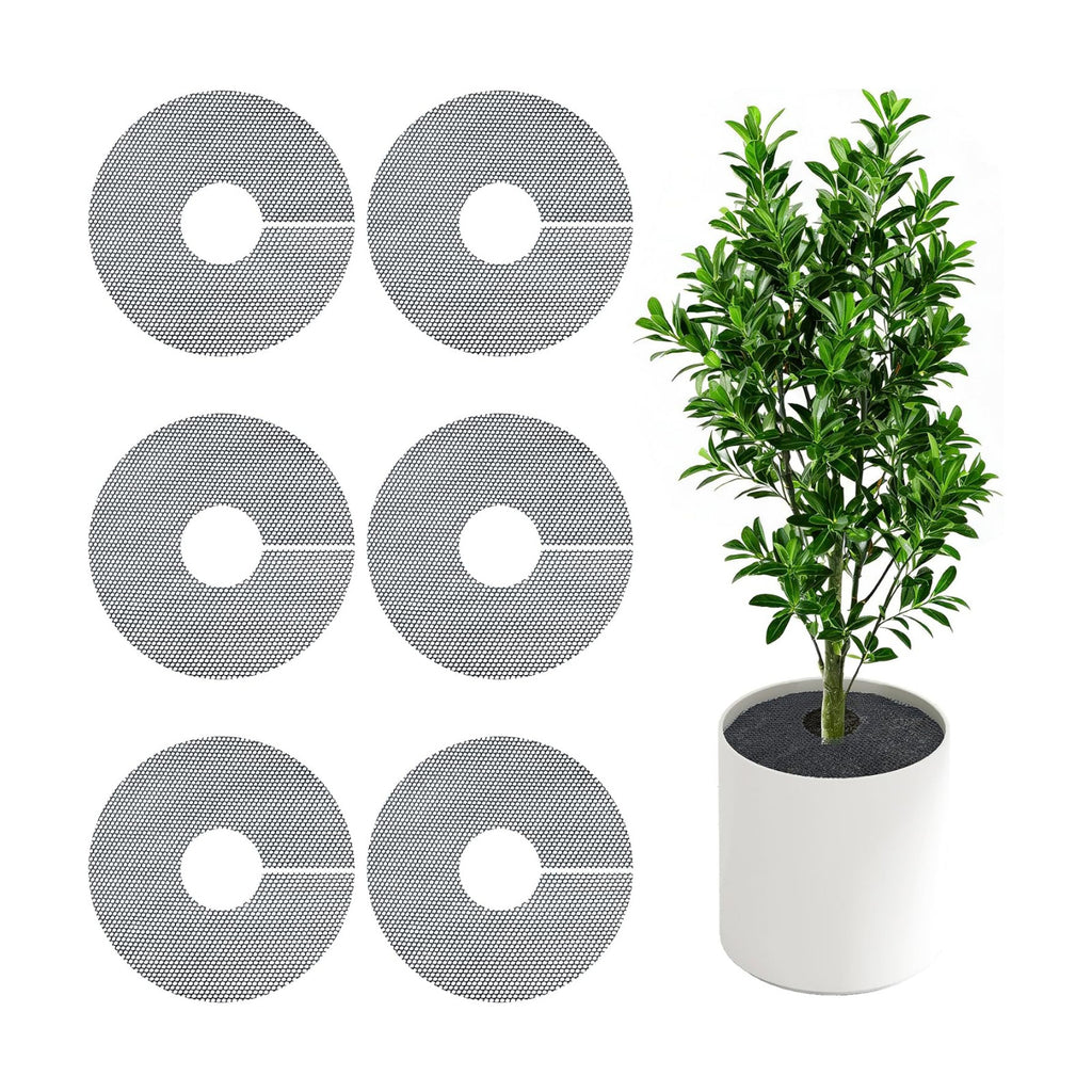 6 Pack Plant Pot Grids - 11.8 Inch Cuttable Soil Cover Protector from Cats, Animals Digging Stopper, Indoor Plant Pot Soil Guard for Outdoor Garden Balcony