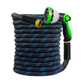 Junredy Garden Hose 50 FT, NON-EXPANDABLE Heavy-Duty Flexible & Lightweight Water Hose with 10-Function Nozzle