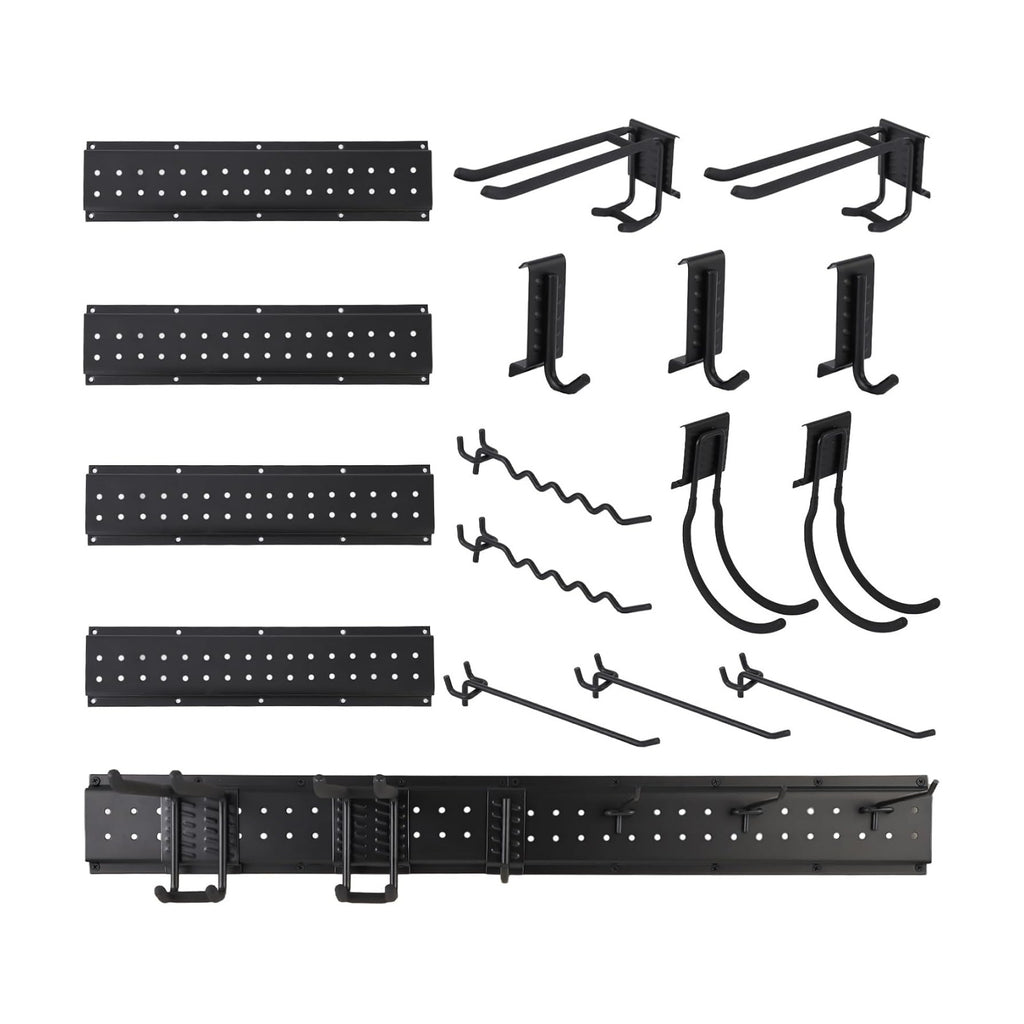 Garvee Garage Tool Organizer Wall Mount, 64 Inch Heavy Duty Garden Tool Storage Organization with 12 Adjustable Hooks