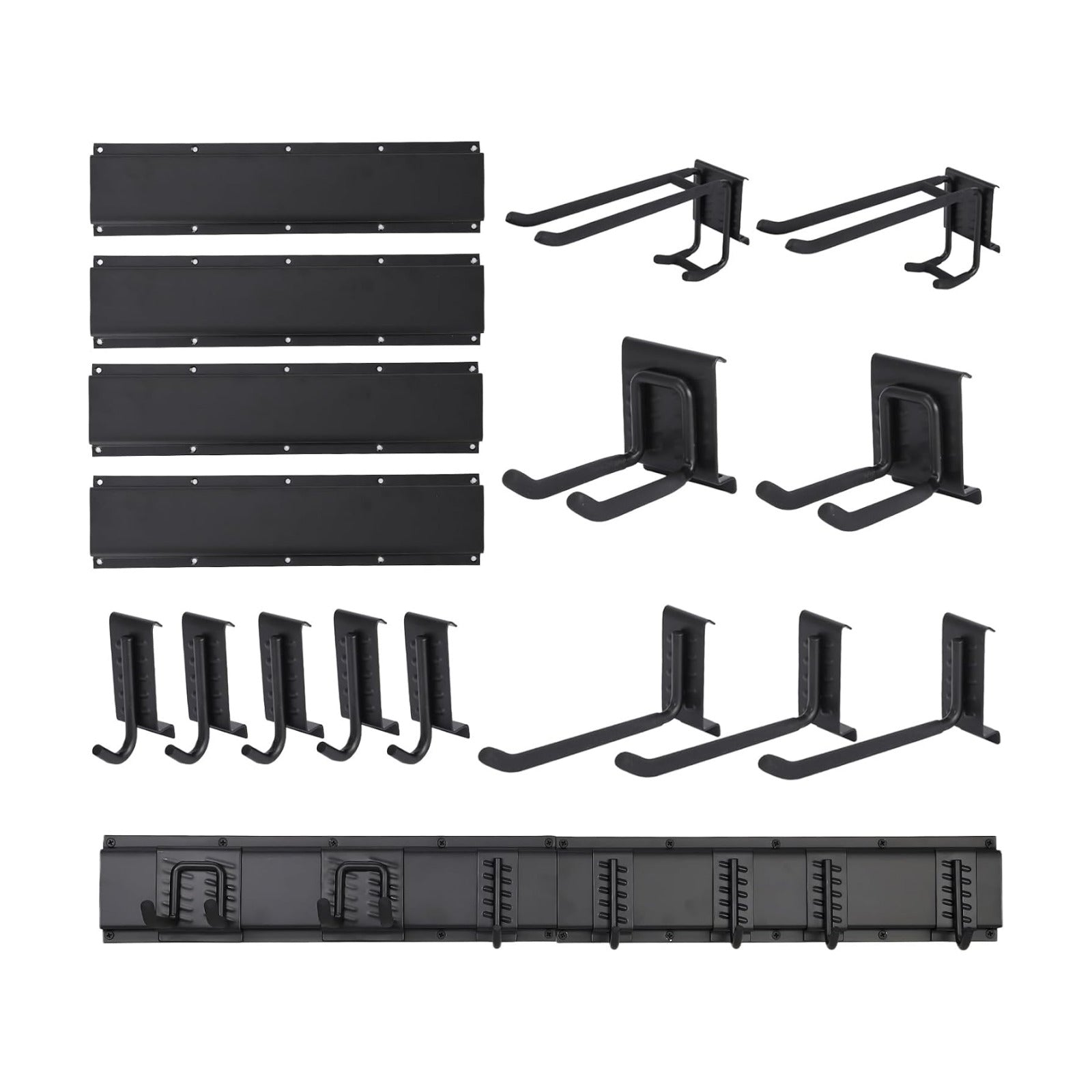 Garvee 64 Inch Garage Tool Organizer Wall Mount, Heavy Duty Garden Tool Storage Organization with 12 Adjustable Hooks