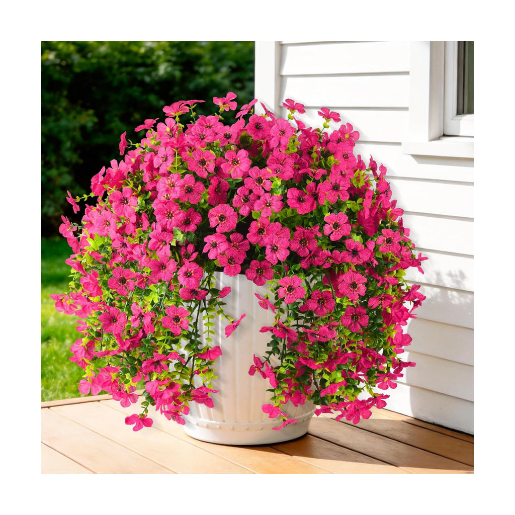 Artificial Faux Flowers Plants for Outdoor UV Resistant Summer Decoration
