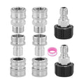 8 Pcs Quick Connect Pressure Washer Kit,M22-14 mm Swivel to 3/8" | Stainless Steel Quick Connector Adapter Fitting,3/4