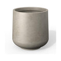 Kante Accent Round Curved Weathered Concrete Planter 13" Dia, Outdoor | Rubber Plug for Indoor, Drainage for Garden