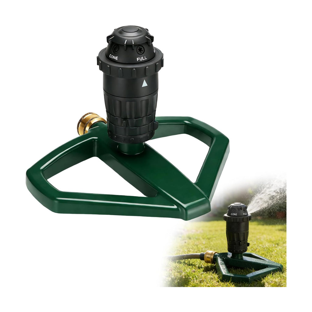 Acostop Sprinklers for Yard with Sturdy Zinc Alloy Base | Adjustable Spray Coverage & 5 Spray Patterns Lawn Sprinkler