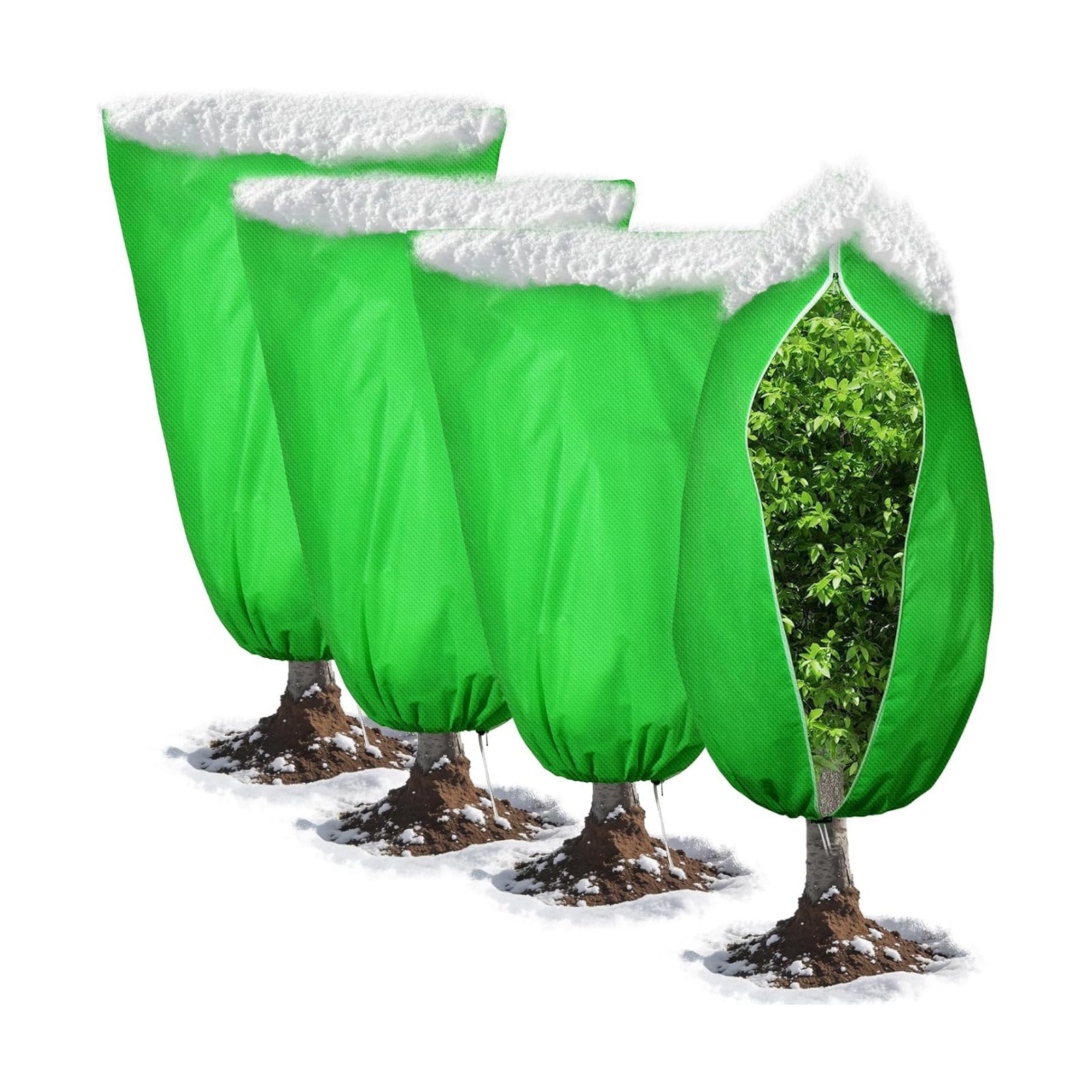 4pcs reusable winter frost plant cover freeze protection, 31.5"x47.2" frost plant cover for winter outdoor plants,Frost