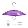 8" Mini Plastic Rain Cover for Bird Feeder, Purple Weather Guard Dome