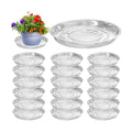 20 Packs 14" Clear Plant Saucers for Indoor Outdoor Use Heavy Duty Plastic Plant Trays for Planter Flower Pot Drip