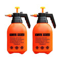 2 Pcs Garden Pump Sprayer, 0.5Gallon/68oz Hand-held Lawn Pressure Orange Spray Bottle with Adjustable Nozzle (FKM