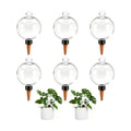 6pcs Plant Self Watering Globes with Covers, Plastic Water Bulbs Top Fill, Plant Watering Devices System Slow Release