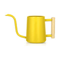 Watering Can Indoor Plants, 35 oz/1000 ml Metal Stainless Steel Watering Can Pot with Long Spout for Indoor House Plants Bonsai Outdoor Garden Flower Decorative (Yellow)