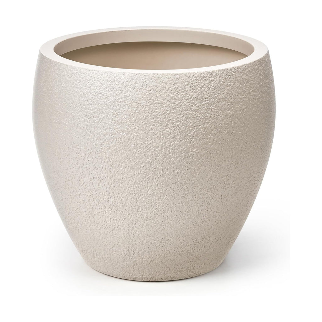 14.5 Inch Large Plastic Flower Pot with Drainage for Plants | Heavy-duty floor planter with a removable rubber plug