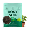 Rosy Soil Herb Mix, Organic Indoor and Outdoor Herb Potting Soil, 4 Quarts | Biochar, Worm Castings, Mycorrhizae Blend