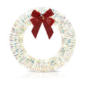 Karl home 24 in Pre-Lit Outdoor Christmas Wreath, 84 LED Lights, White/Red