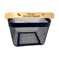 PersonalizedMetal Mesh Harvest Basket with Custom Engraved Handle, Gift For Gardeners, Vegitable Harvesting Basket