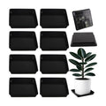 10 Pack Square Plant Saucer 14 Inches Plant Trays for Pots Plastic Square Drip Trays Flower Pot Saucers Black Planter