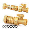 UNWAVER Garden Hose Quick Connect with Shutoff Valve Kit for Nozzles-2Pack | Brass 3/4" Water Hose Fittings Quick