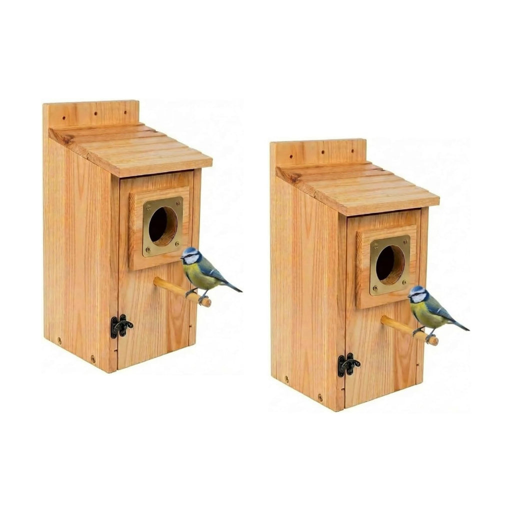 Bird Houses for Outside Clearance with Copper Guard, Pine Bird House Outdoor, Bluebird Finch Swallow Wren Chickadee No