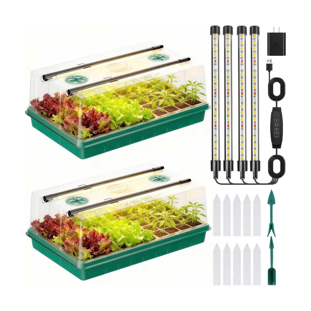 Seed Starter Tray, Seed Starter Kit with Grow Lights, Color Change Grow Lights for Seed Starting Kit, 3 Timming Set