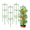 4 Pack 48 Inch Tomato Cages for Garden, Triangle Metal Plant Support with Rust-Resistant Coating, Heavy Duty Tomato