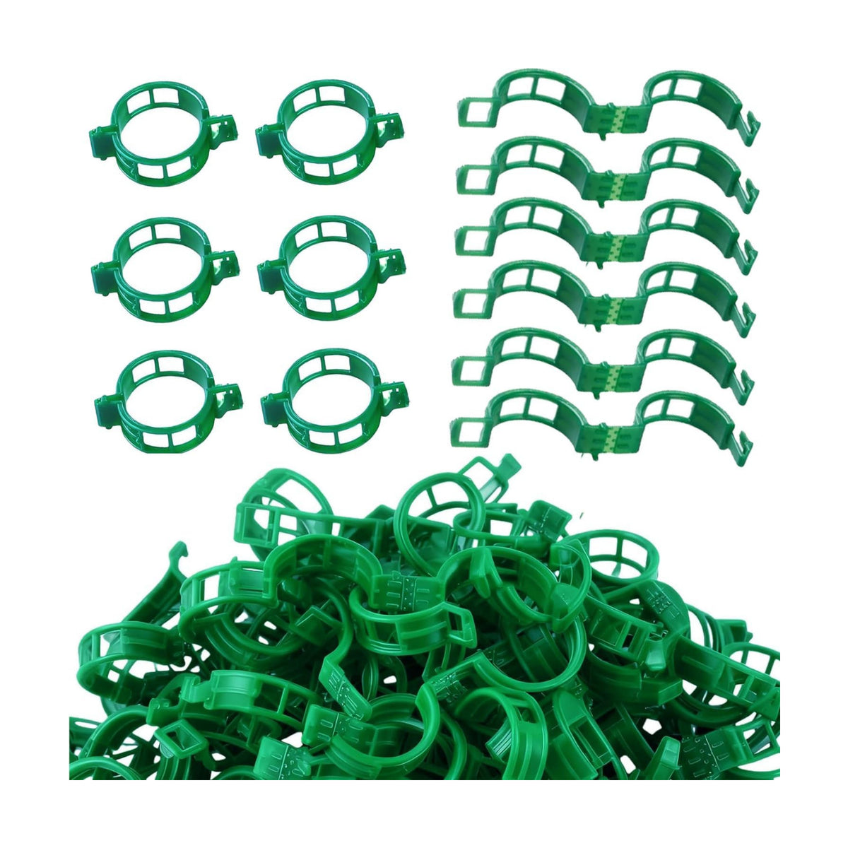 Plant Support Clips, 100 Pcs Tomato Clips, Plastic Trellis Clips, Grape Vine Tomato Vine Vegetables Plants Garden Support Clips to Grow Upright Makes Plants Healthier