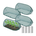 4 Sets 39" x 15" x 15" Pop up Garden Mesh Plant Cover Garden Rows Plants Cover with 24 Pcs Ground Nails Foldable