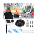 HIRALIY Solar Drip Irrigation System with Timer, Automatic Plant Watering | USB Backup, 12 Drip Emitter Stakes, 40FT
